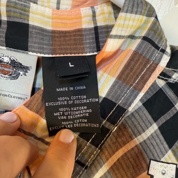 Harley Davidson ladies shirt button down, Cool Girl, Biker Chick, lightweight - Picture 7 of 9